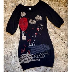 Vintage Moschino Embroidered Wool Tunic